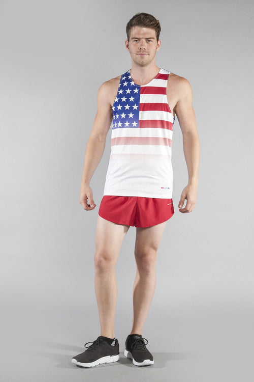 MEN'S PRINTED SINGLET- US FLAG - BOAUSA