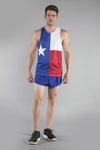 MEN'S PRINTED SINGLET- TEXAS FLAG - BOAUSA