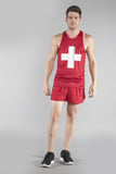 MEN'S PRINTED SINGLET- SWITZERLAND - BOAUSA