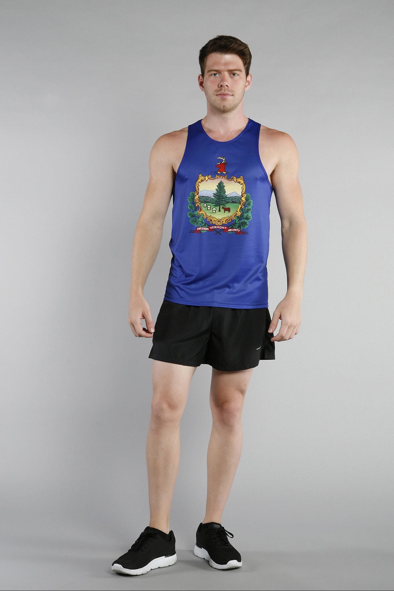 MEN'S PRINTED SINGLET- VERMONT - BOAUSA