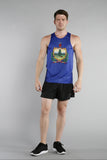 MEN'S PRINTED SINGLET- VERMONT - BOAUSA