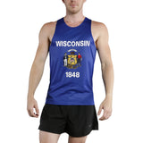 MEN'S PRINTED SINGLET- WISCONSIN