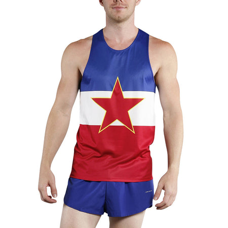 MEN'S PRINTED SINGLET- AMERICAN FLAG