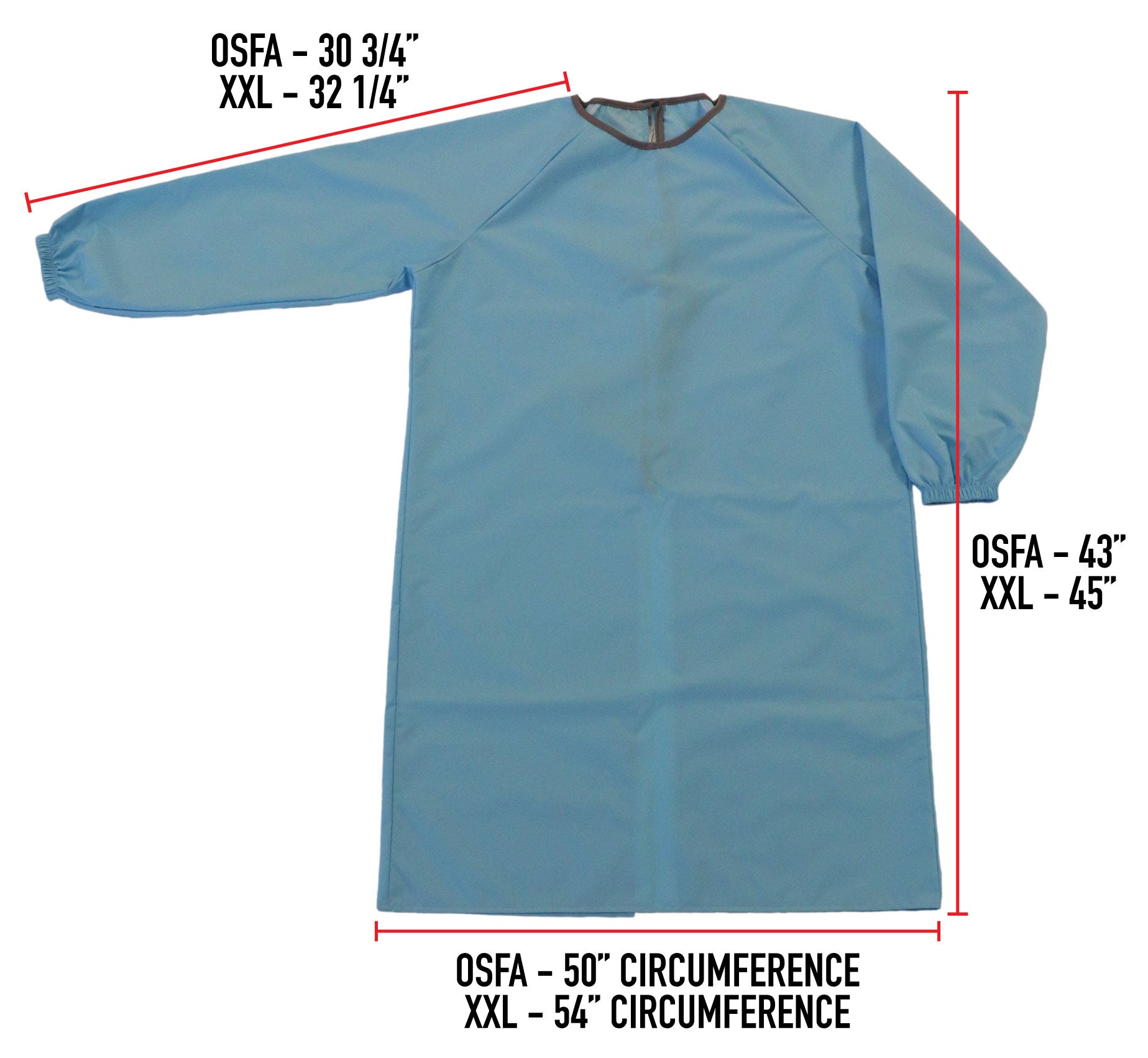 Level 2 Isolation Medical Gown - Powder Blue