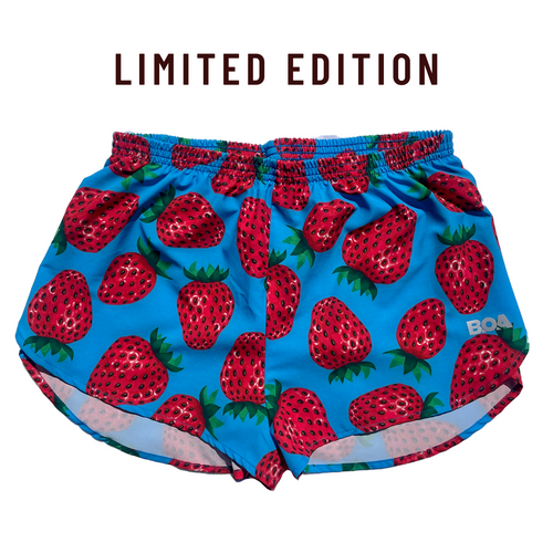 Women's Strawberries 1" Elite Split Shorts